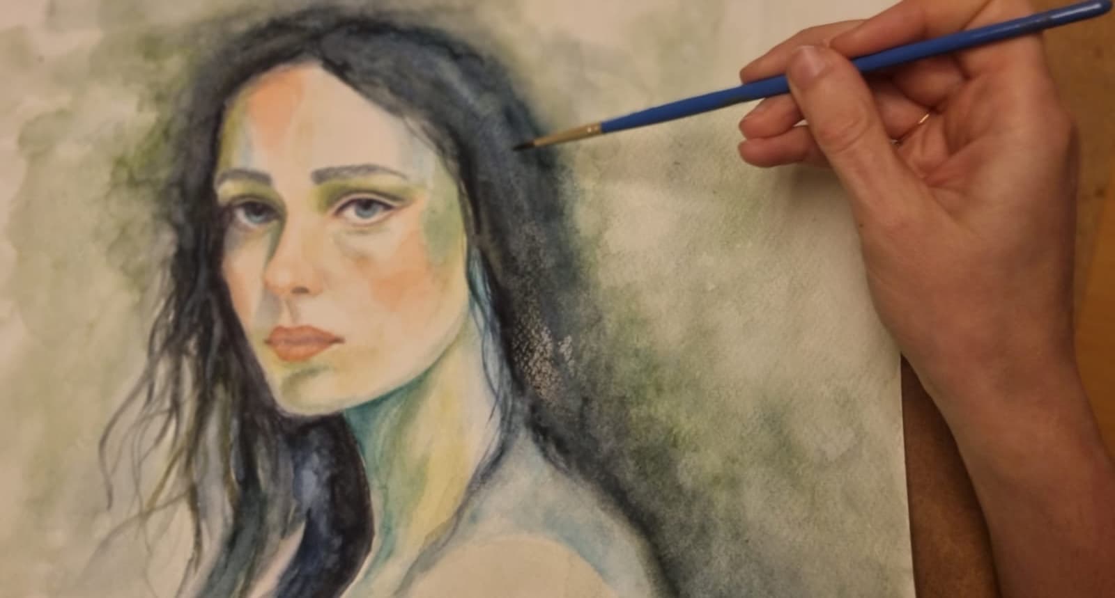 Acuarela creada por una alumna del taller de Josefina Fainé — obra 25