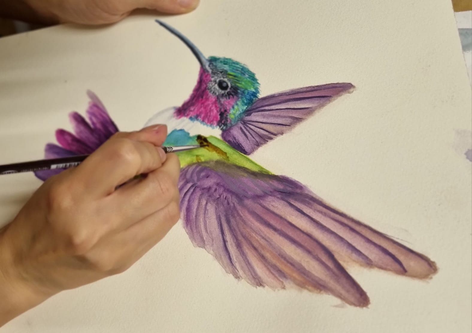 Acuarela creada por una alumna del taller de Josefina Fainé — obra 10