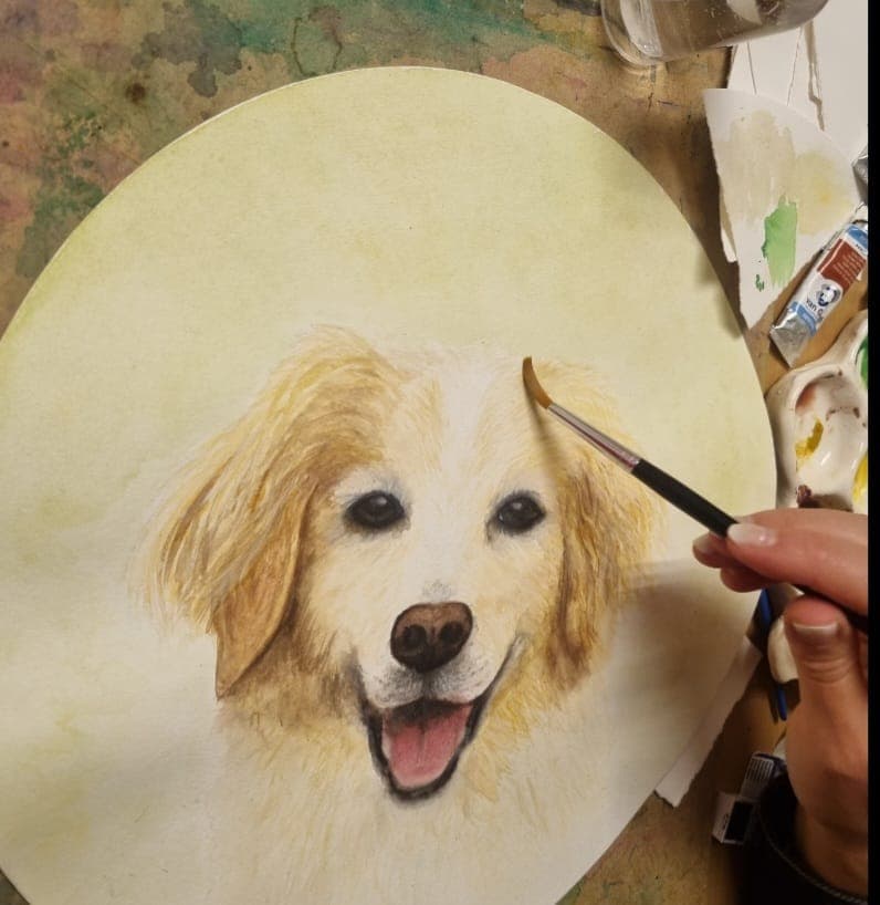 Acuarela creada por una alumna del taller de Josefina Fainé — obra 11