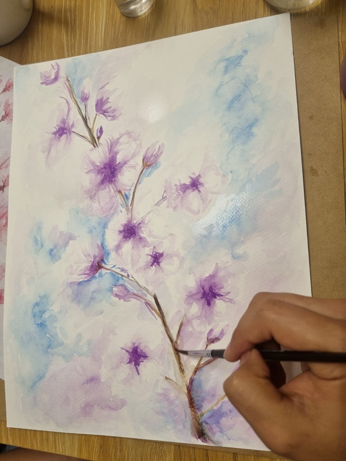 Acuarela creada por una alumna del taller de Josefina Fainé — obra 12
