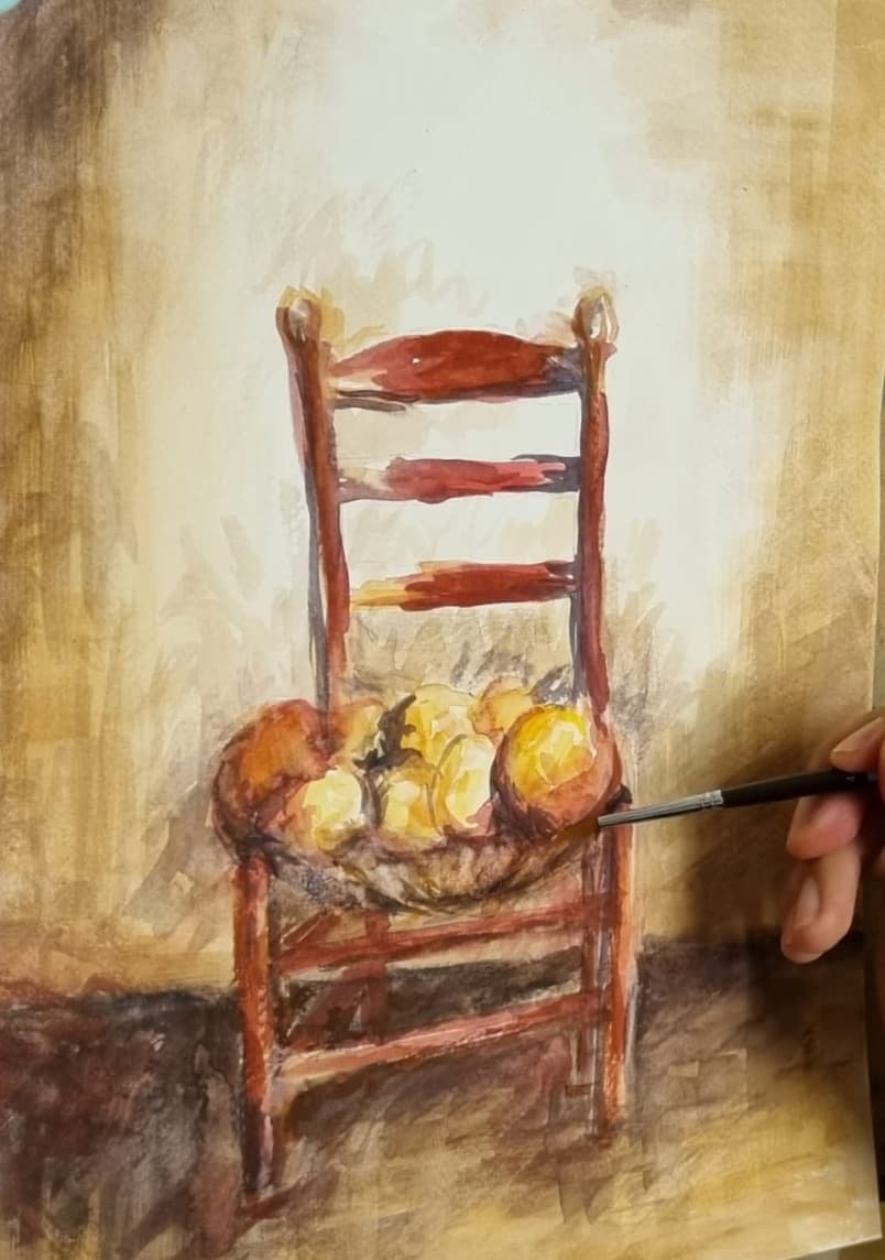 Acuarela creada por una alumna del taller de Josefina Fainé — obra 13