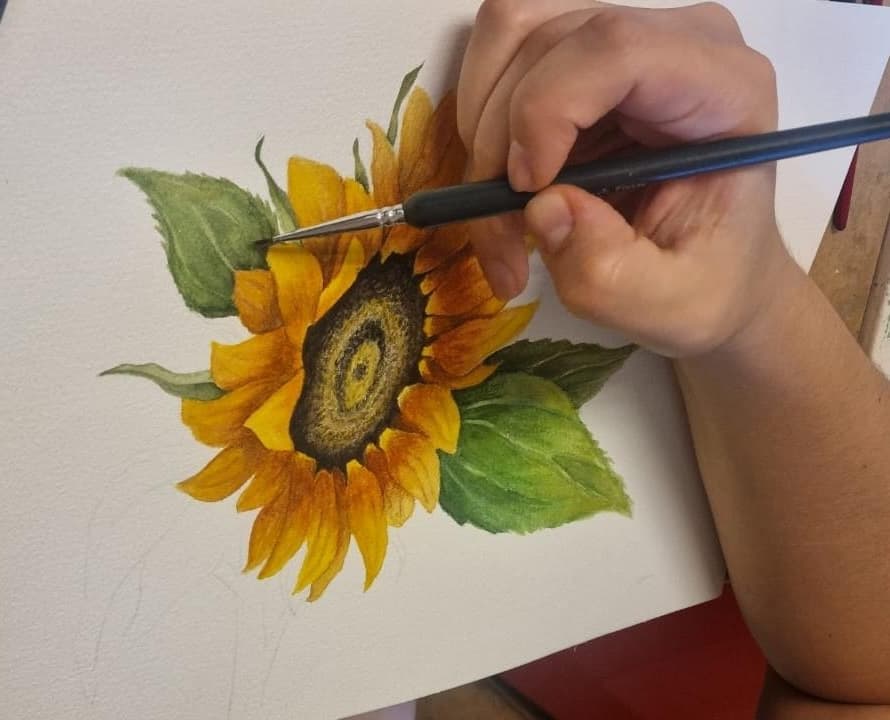 Acuarela creada por una alumna del taller de Josefina Fainé — obra 18