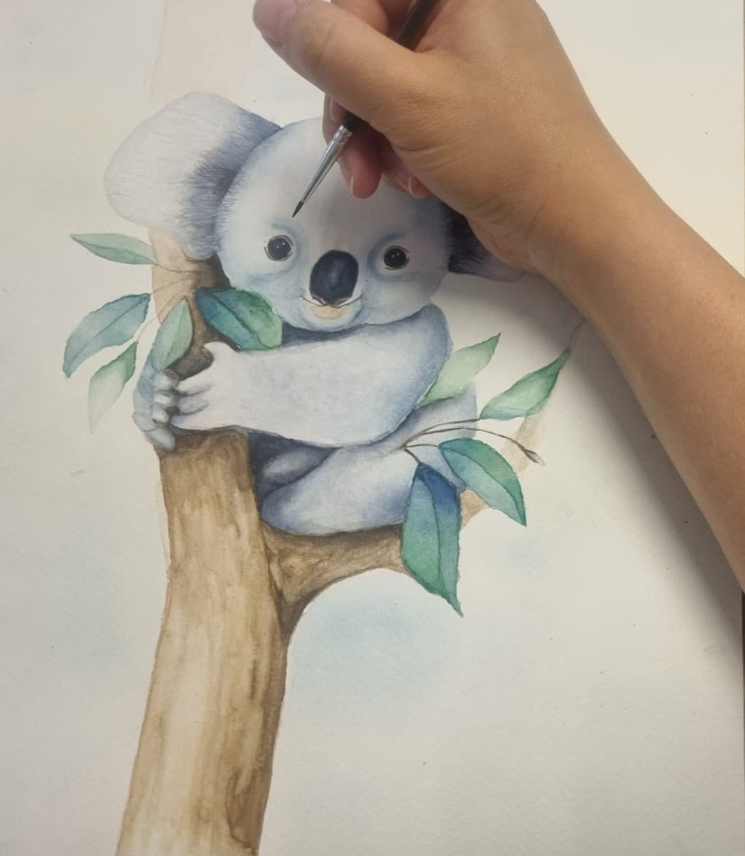 Acuarela creada por una alumna del taller de Josefina Fainé — obra 16