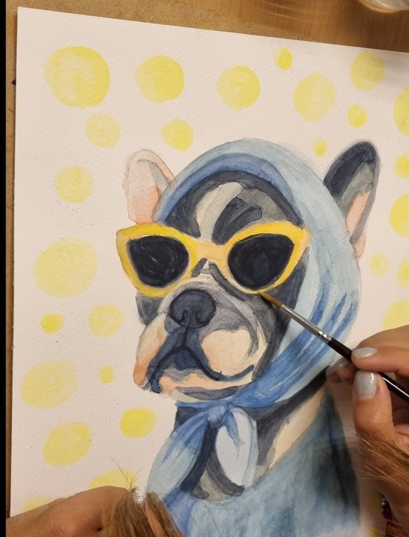Acuarela creada por una alumna del taller de Josefina Fainé — obra 17