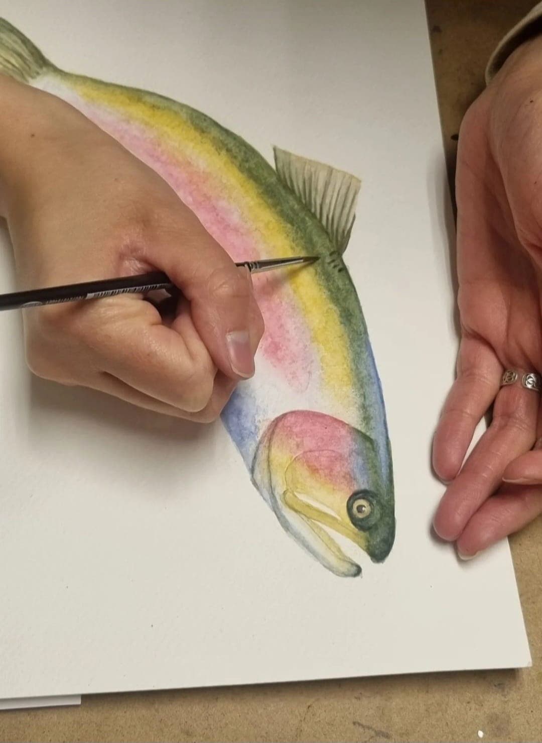 Acuarela creada por una alumna del taller de Josefina Fainé — obra 12