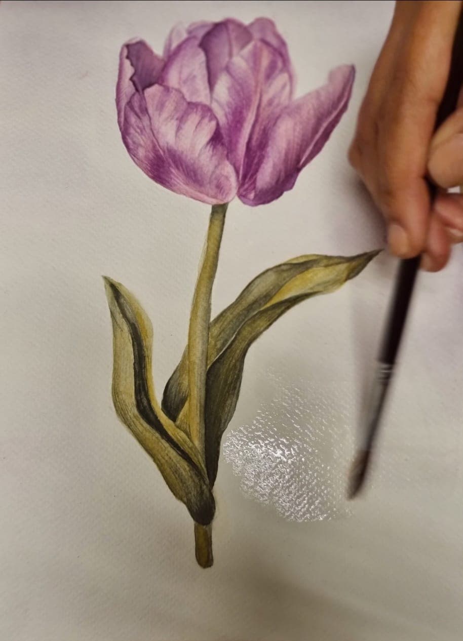 Acuarela creada por una alumna del taller de Josefina Fainé — obra 9