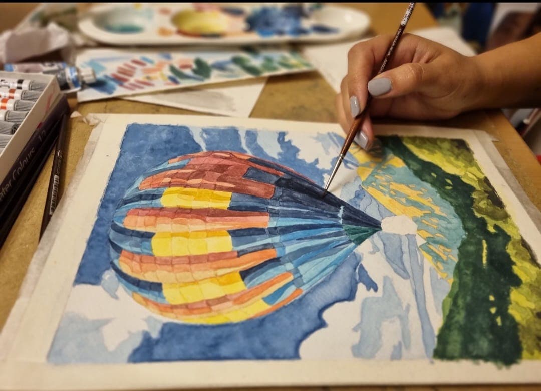 Acuarela creada por una alumna del taller de Josefina Fainé — obra 6