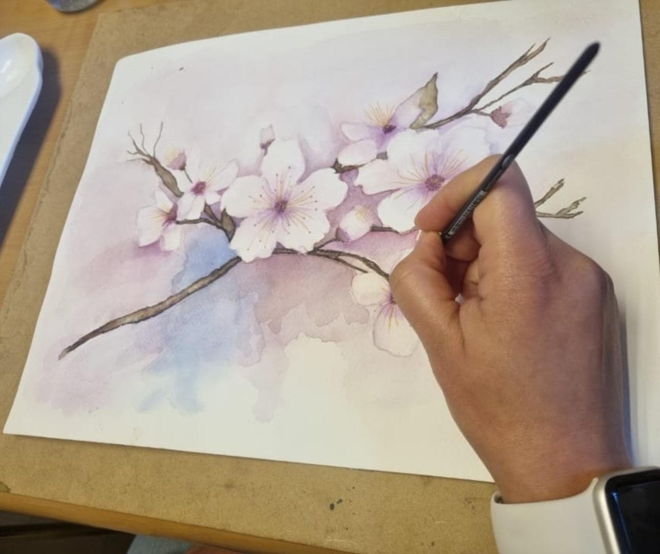 Acuarela creada por una alumna del taller de Josefina Fainé — obra 2